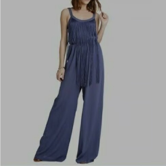 BCBGeneration 2000s Fringed Jumpsuit - Picture 1 of 6